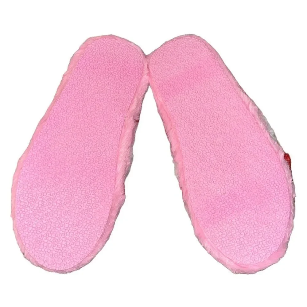 Children's Place Heart Crisscross Faux Fur Slippers